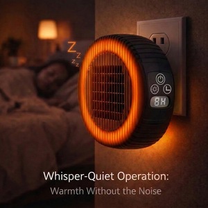 WindBillion Stufa Elettrica Mini da 600W con Termostato Regolabile, Riscaldamento in Ceramica PTC per Camper, Auto e Camera da Letto - Product Image 3