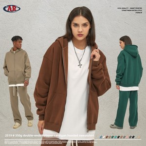 ARTIE Vêtements pour Hommes |   Nouveau Hoodie Streetwear Ample à Capuche Doublé Polaire 350G avec Double Fermeture Éclair – Collection Automne/Hiver 2025 - Product Image 4