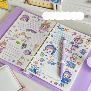 เคสปกสมุดไดอารี่แบบหนังลายแหวนน่ารักปกสมุดจดบันทึกส่วนตัวสำนักงานปกสมุดวางแผนรายสัปดาห์กรอบออแกไนเซอร์ - Product Image 2