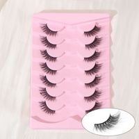 Oeil de chat de style américain avec faux cils demi-coupés Queue allongée avec demi-yeux Incliné Mouche naturellement épaisse Faux cils