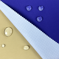 Tissu léger en nylon 66 à carreaux 20D 0,1 cm, film PU composite et tricot de nylon, tissu 3 couches pour veste HardShell