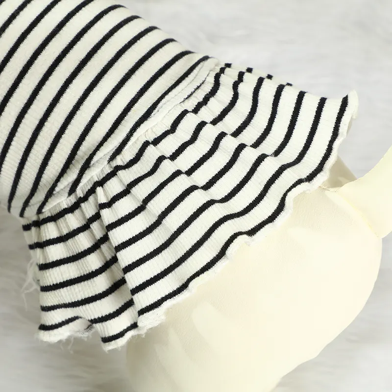 Customized Small And Medium-Sized Pet Clothing Breathable Comfortable And Elastic Striped Dress