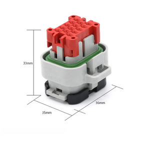 Auto ECU Connector 14 Pin Plastic Male Female Plug For Car PCB <b>Board</b> 33x35x36mm IP20 DT04-3P-P007 - Product Image 1