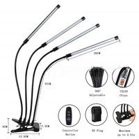 Lampes de culture pour plantes d'intérieur Joystar à 4 têtes, spectre de photosynthèse LED, avec minuterie automatique pour plantes feuillues, OEM