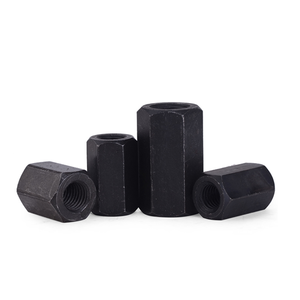 M20 <span class=keywords><strong>M26</strong></span> M28 ASTM B7 B7M A325 A307 GR2 GR5 Grade 2 5 Gal Acier Noir Oxyde Noir Poudre Revêtement Hexagonal Tête Hexagonale Long Écrou DIN6334 - Product Image 3