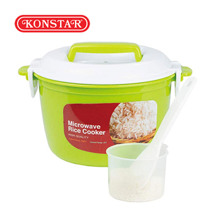 Plastic Rice Steaming Pot For Cooking Rice With Rice Spoon Measuring Cup Portable Household Kitchen Food Container - Product Image 3