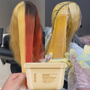 Poudre décolorante pour <span class=keywords><strong>cheveux</strong></span> SANQI Lightener Italy, qualité professionnelle de salon, décoloration forte, 11 niveaux, idéale pour les <span class=keywords><strong>cheveux</strong></span> foncés à blonds, marque privée - Product Image 1
