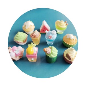 100 pièces personnalisé 3D crème gâteau glacé Slime Kit d'artisanat perles de résine assorties décoration de jouets pour enfants - Product Image 3