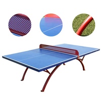 Table de ping-pong de qualité supérieure, table de tennis de table en bois pur de qualité standard pour l'extérieur, table de ping-pong double Fish