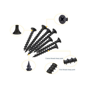 Fabrication de vis de cloisons sèches métriques 6x1 1, 1/4 pouces, panneau de plâtre, tournillos 40MM, vis de cloisons sèches, phosphate noir - Product Image 2