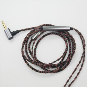 MMCX Earphone <b>Cable</b> Black Bronze Nylon Silver Plated Copper <b>Audio</b> Wire With Mic For <b>Digital</b> Devices - Product Image 3