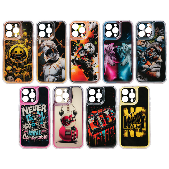 Wholesale OEM Painted Mobile Phone Case Forros With Phone Stand Shockproof Back Cover for iphone 15 Pro Max Fundas Al Por Mayor