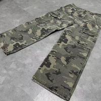 Pantalon cargo camouflage personnalisé pour homme, imprimé intégral, coupe large, Ripstop, multi-poches boutonnées, style Hip Hop Streetwear, mode décontractée, ourlet effiloché