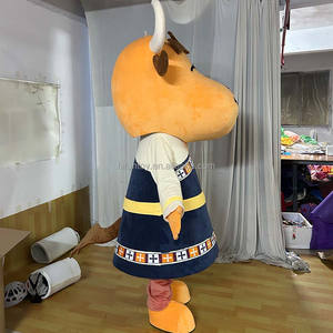 Funtoys personalizado Happy Bull mascota disfraz Cosplay vacaciones felpa decoración escenario fiesta disfraz a la venta - Product Image 2