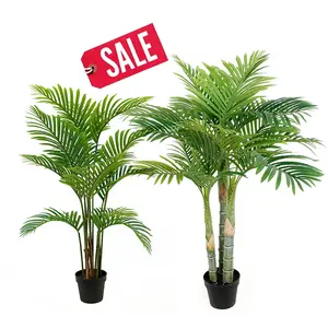 4ft 5ft 6ft piante finte in vaso personalizzate palma areca artificiale per decorazioni da giardino per interni ed esterni 95/120/140/150/180 cm