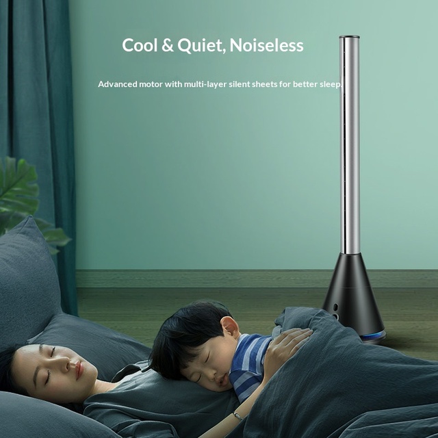 Germany Bladeless Floor Fan Household Silent Oscillating Smart App & Remote Control Tower Fan New