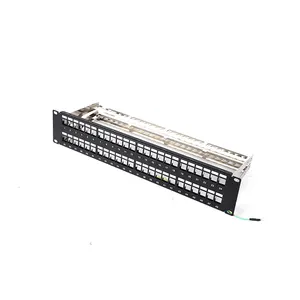 לוח תיקון 24 יציאה 1u 19 "נתונים באינטרנט cat6 cat5e cat6a rj45 לוח מתלה לוח לוח תיקון 24 יציאה 19 אינץ'