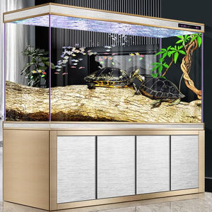 Grote woonkamer <span class=keywords><strong>aquarium</strong></span> met aluminium bodemfilter, ultrahelder glas, huiselijke scheidingswand, goudvisbak, automatisch. - Product Image 1