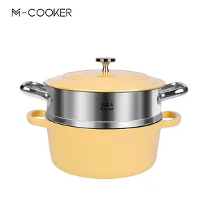 M-cooker кастрюля для макарон в японском стиле, кастрюля для тушения, домашняя кастрюля для супа, кастрюля из чугуна с эмалью