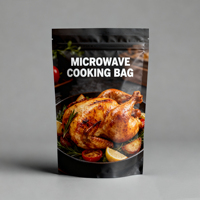 Sachet d'emballage pour poulet rôti, transparent, refermable, anti-graisse, de qualité alimentaire, micro-ondable, personnalisé, en gros