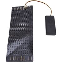 Écran LED Flexible 12x32 HD Pleine Couleur Portable Contrôlé par Application 158.5x58mm Personnalisable pour Sac Chapeau Lunettes