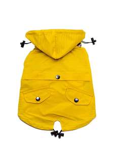 반사 새로운 애완 동물 개 착용 비옷 버튼 포켓 비/방수 노란색 지퍼 조절 이동식 까마귀 - Product Image 2