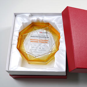 Jadevertu NUEVO DISEÑO Trofeo Octogonal de Cristal Interstelar y Cristal Ecológico Pulido para Premio de Tecnología - Product Image 6