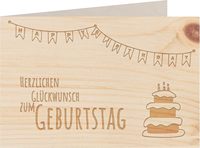 Carte postale en bois personnalisée faite à la main carte cadeau joyeux anniversaire cartes de vœux pliantes invitation avec enveloppe