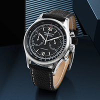 Maßgefertigte Hochwertige Chinesische Fabrik Mode Wasserdichte Leuchtende Chronograph Kalender Quarzuhr Leder Einfache Luxus Herrenuhr
