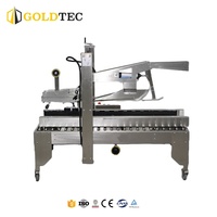 Machine à plier les rabats de cartons entièrement automatique Goldtec, machine à fermer les boîtes en carton, machine à sceller les cartons en acier inoxydable