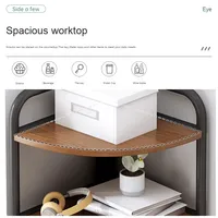 Étagère de rangement d'angle multi-niveaux pour salon, bibliothèque sur pied avec bibliothèque triangulaire, meuble d'angle pour chambre à coucher