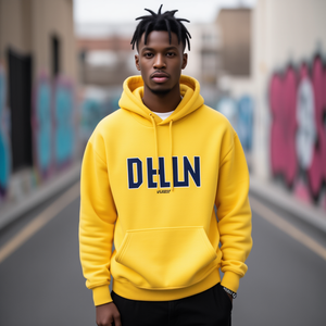 Pull à capuche épais et épais gris noir pour hommes, nouveau style, imperméable et surdimensionné, motif imprimé doux et lavé, tricoté au chaud - Product Image 2