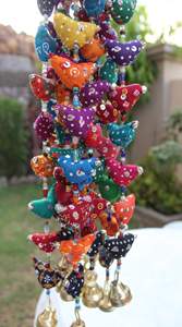 Campanas de Viento de Algodón de la Mejor Calidad con Cuentas y Aves de Peluche, Decoración Colgante para Jardín, Patio, Balcón, Adornos para el Hogar con Diseño de Pollitos y Gallinas de la Prosperidad - Product Image 2