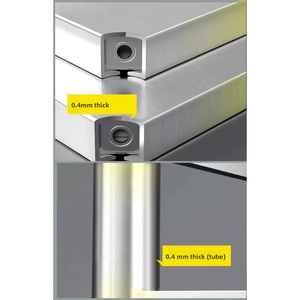 Scaffale da Cucina Multiuso di Alta Qualità in Acciaio Inossidabile a Tre Ripiani Regolabile Impermeabile Sostenibile - Product Image 5