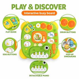 Nouvelle arrivée EPT - Table d'activités pour bébé dinosaure - Clavier musical - Jouet d'apprentissage interactif pour les tout-petits - Product Image 3
