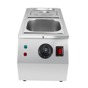 <span class=keywords><strong>Machine</strong></span> à <span class=keywords><strong>chocolat</strong></span> chaud électrique 600W en acier inoxydable à 2 cuves pour la température et la fusion des chocolats - Product Image 1