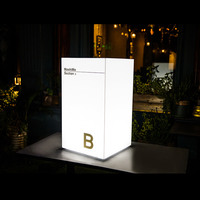 Boîte lumineuse personnalisée avec logo, affichage en cube rétroéclairé à 4 faces, cube lumineux rotatif, cube lumineux LED avec logo