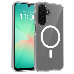 <span class=keywords><strong>Funda</strong></span> Magnética Transparente para Teléfono Samsung Galaxy A27, Delgada, 2 en 1, Híbrida de TPU+PC, Antiarañazos, Antigolpes, Protectora - Product Image 1
