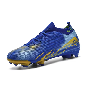 Chaussures de football montantes et basses, chaussures de soccer, chaussures plates en cuir PU, chaussures d'entraînement pour sports d'équipe pour hommes et femmes - Product Image 4