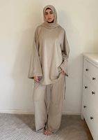 Maillot de bain sport à manches longues 2 pièces, burkinis islamiques, vêtements de bain, maillot de bain musulman, ensemble modeste pour femmes musulmanes avec hijab