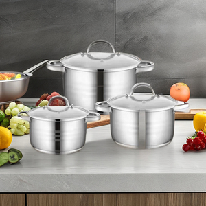 Juego de Utensilios de Cocina Ecológicos de Acero Inoxidable de 3 Piezas con Asa de Cordón, Olla para Leche, Olla para Sopa, Vaporera, Apto para Gas, para el <span class=keywords><strong>Hogar</strong></span> - Product Image 3