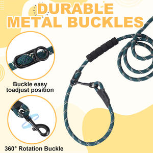 Guinzaglio per Cani Multifunzione 8 in 1 di Alta Qualità <span class=keywords><strong>2026</strong></span>, in Nylon Riflettente, per Escursionismo e Corsa, con Torcia - Product Image 4