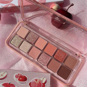 Palette de fards <span class=keywords><strong>à</strong></span> paupières 12 couleurs aux paillettes mates et scintillantes, finition chic et audacieuse rose pitaya, style occidental - Product Image 3