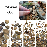 Matériaux de paysage DIY pour diorama et table de train, granulats naturels concassés 60g, 4 tailles, échelles HO et N, pour ballast ferroviaire et sable.