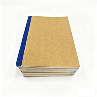Carnet ligné A5 avec couverture en kraft, papier de qualité supérieure, OEM ODM, papeterie de bureau et scolaire, taille personnalisable, cahier d'exercices, vente en gros