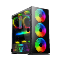 Vente en gros de pièces pour ordinateur CPU Boîtiers de jeu en verre trempé de bureau Boîtier d'ordinateur d'usine OEM pour joueur sur PC