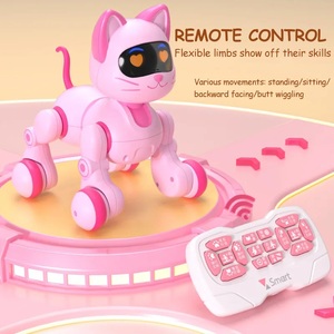 Jumon Smart <b>Robot</b> Cat Programmable Intelligent <b>Remote</b> <b>Control</b> <b>Robot</b> Cat Stunt Cat Voice Command Educational Pet Children Toy - Product Image 1