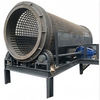 Cribleur mobile à tambour diesel de fabrication chinoise, pour la séparation des couches supérieures de terre et des pierres, personnalisable