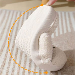 รองเท้าแตะแบบนุ่มสบายสำหรับผู้หญิง ดีไซน์แบบกำหนดเอง ใช้ได้ทั้งในบ้านและนอกบ้าน ให้ความอบอุ่น นุ่มสบาย ไม่ลื่น เหมาะสำหรับฤดูใบไม้ผลิและฤดูหนาว - Product Image 5