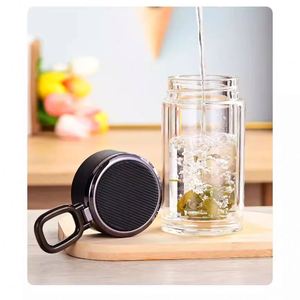 Taza de Vidrio de Doble Pared de Borosilicato, Libre de Plomo, de Alta Calidad, con Tapa, Nuevo Diseño Estético, Taza para Agua para el Hogar, Venta al por Mayor - Product Image 4